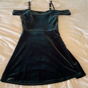 Green Velvet Dress